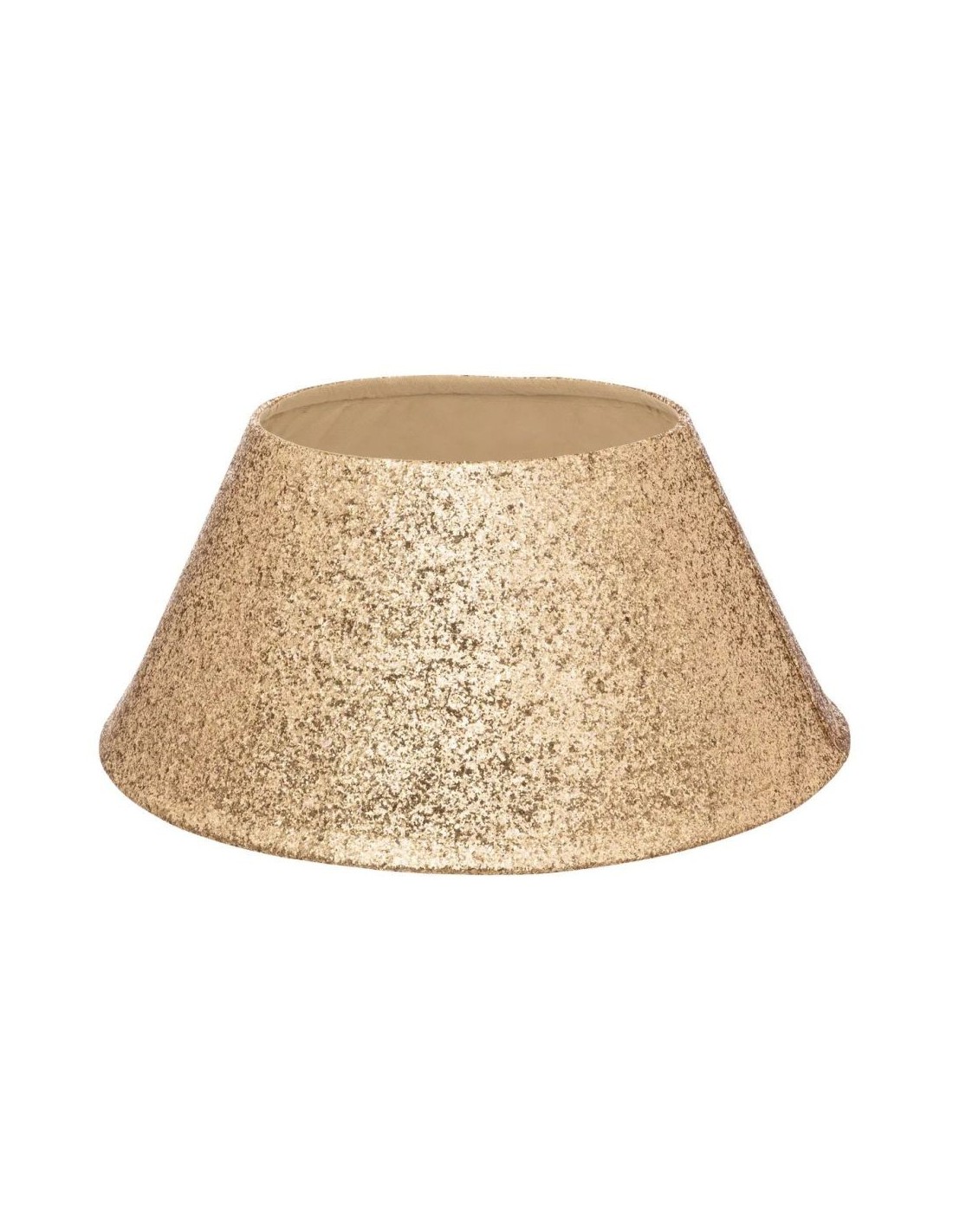 OGGETTISTICA NATALE: vendita online Base Copri Albero di Natale Dorata H56cm Golden Glitter, Copribase Decorativo Brillante i...