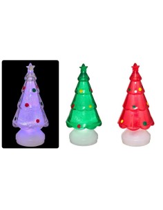 OGGETTISTICA NATALE: vendita online Decorazione di Natale Albero 11cm in PVC con LED, Luminoso e Assortito, Addobbo Elegante ...