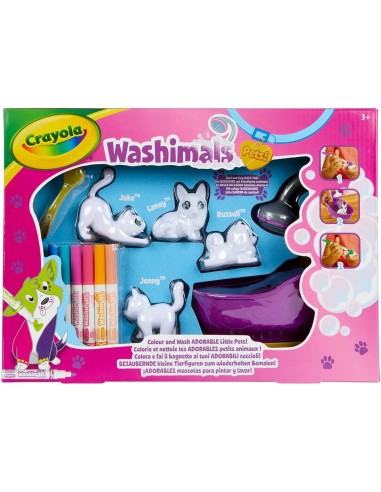 GIOCHI GIRL: vendita online WASHIMALS PETS, SET ATTIVITÀ, COLORA LAVA RICOLORA, CON CUCCIOLI E VASCA FUNZIONANTE, CRAYOLA in ...