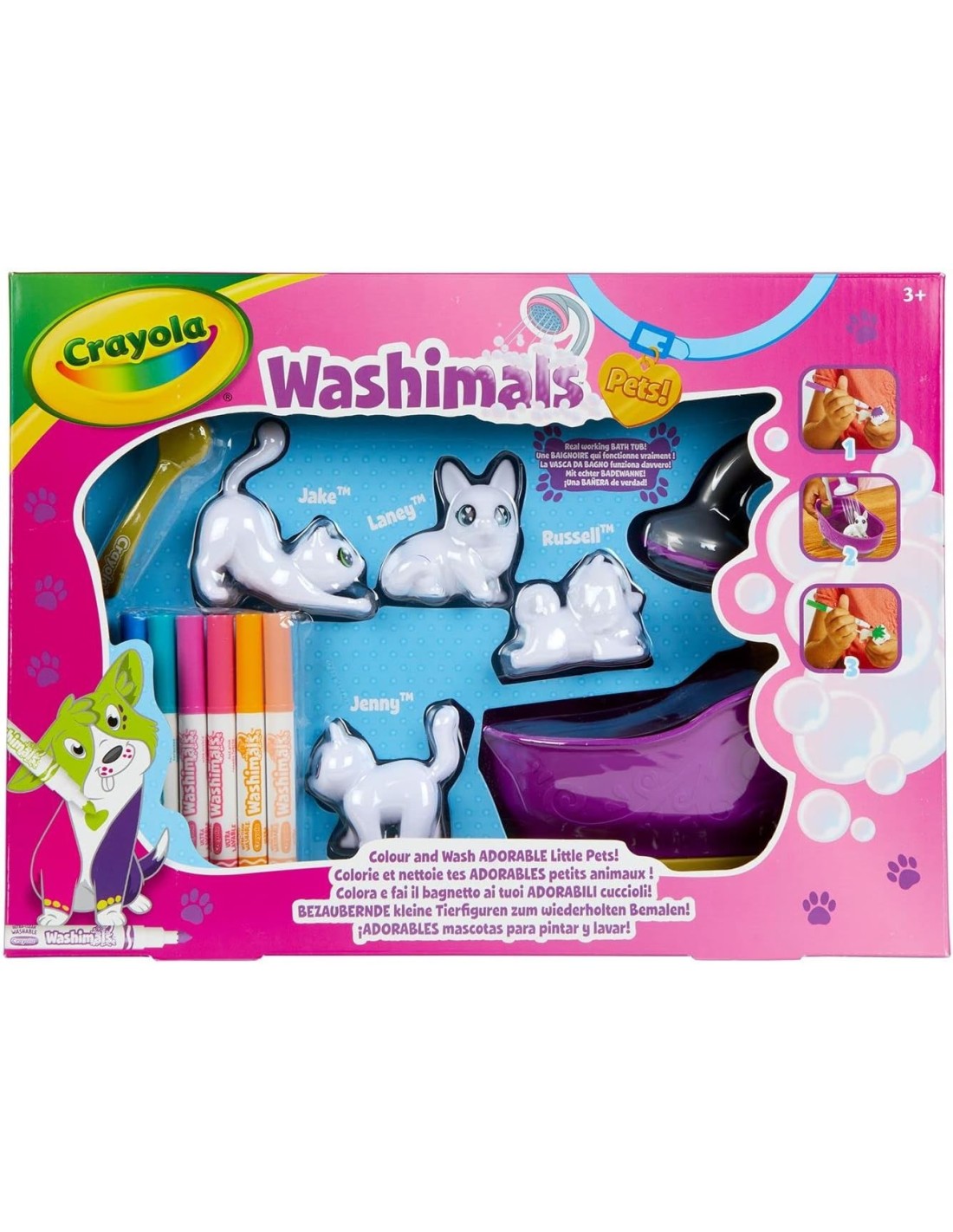 GIOCHI GIRL: vendita online WASHIMALS PETS, SET ATTIVITÀ, COLORA LAVA RICOLORA, CON CUCCIOLI E VASCA FUNZIONANTE, CRAYOLA in ...