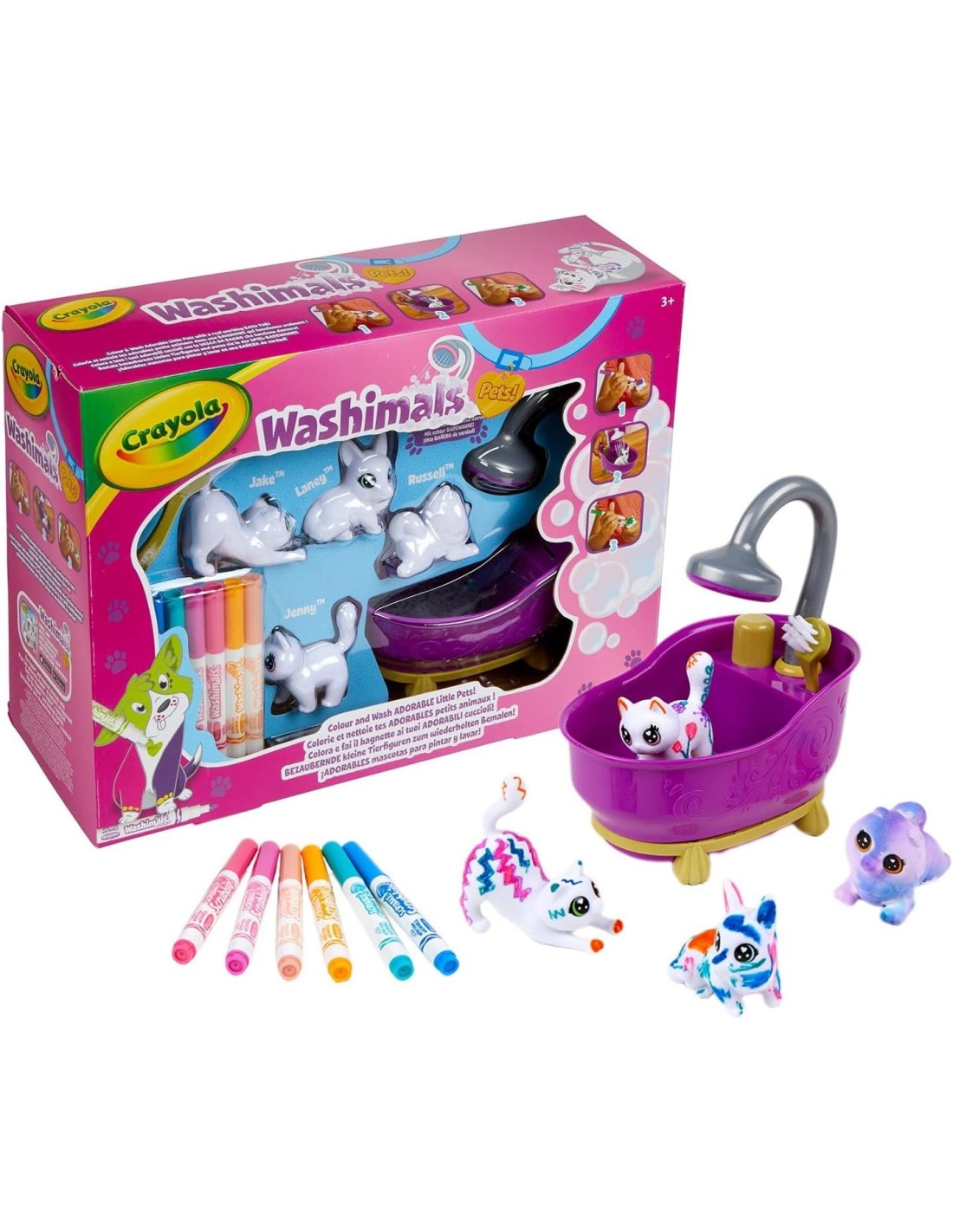 GIOCHI GIRL: vendita online WASHIMALS PETS, SET ATTIVITÀ, COLORA LAVA RICOLORA, CON CUCCIOLI E VASCA FUNZIONANTE, CRAYOLA in ...