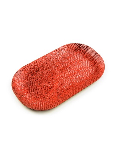 VASSOIO ROSSO PLASTICA 43X25,5CM