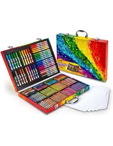 PRESCOLARI: vendita online VALIGETTA ARTISTICA COMPLETA CON 140PZ ARCOBALENO, CRAYOLA, SET PER DISEGNARE E COLORARE in offerta