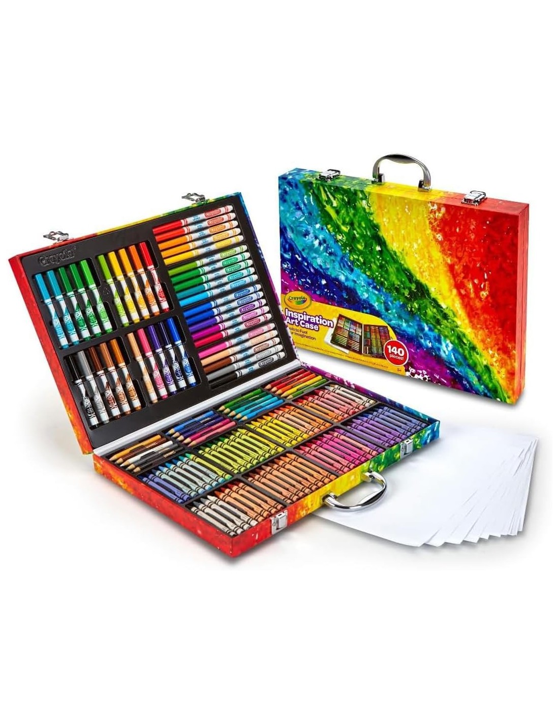 PRESCOLARI: vendita online VALIGETTA ARTISTICA COMPLETA CON 140PZ ARCOBALENO, CRAYOLA, SET PER DISEGNARE E COLORARE in offerta