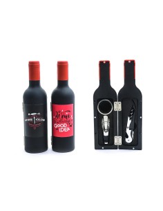 SET 3 ACCESSORI SOMMELIER ACCIAIO/PLASTICA 6X23CM