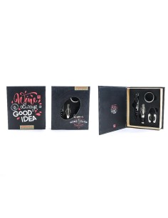 SET SOMMELIER 4PZ COFANETTO LIBRO ACCIAIO/CARTA