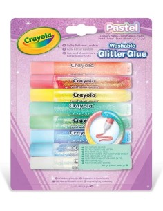 PRESCOLARI: vendita online CRAYOLA, 8 COLLE GLITTER, COLORI BRILLANTI LAVABILI in offerta 2