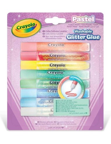 PRESCOLARI: vendita online CRAYOLA, 8 COLLE GLITTER, COLORI BRILLANTI LAVABILI in offerta