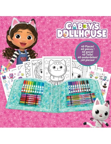 GIOCATTOLO PUBBLICIZZATO: vendita online VALIGETTA CREATIVA GABBY’S DOLLHOUSE, 40 PEZZI, PENNARELLI, PASTELLI E ADESIVI, CRAY...