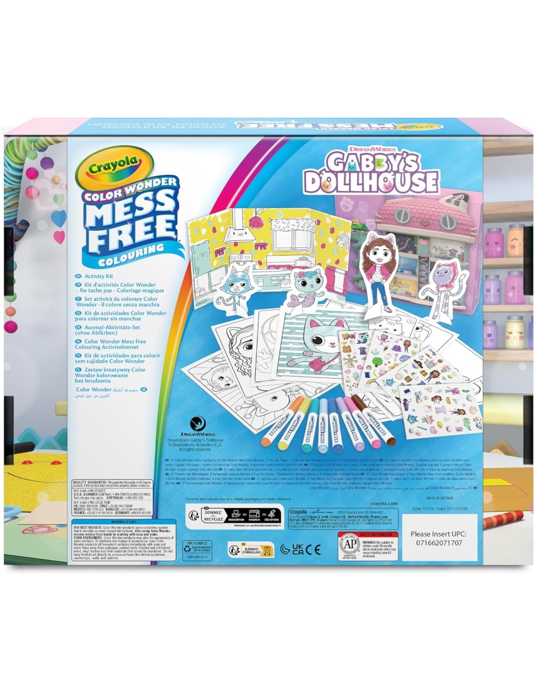 GIOCATTOLO PUBBLICIZZATO: vendita online ACTIVITY SET GABBY’S DOLLHOUSE 40+ PEZZI, PENNARELLI SENZA MACCHIA, ADESIVI E PERSON...