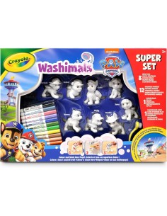 PRESCOLARI: vendita online WASHIMALS PAW PATROL SUPER SET, SUPER SET ATTIVITÀ CON 8 CUCCIOLI, 12 PENNARELLI LAVABILI, SPAZZOL...