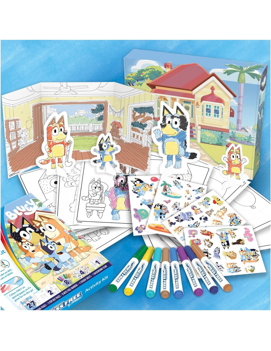 PRESCOLARI: vendita online CRAYOLA COLOR WONDER, ACTIVITY SET 40+ PEZZI, BLUEY, PENNARELLI SENZA MACCHIA, ADESIVI E PERSONAGG...