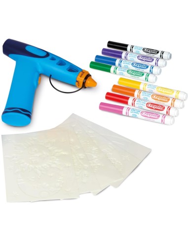 PRESCOLARI: vendita online CRAYOLA Marker Airbrush – Aerografo Creativo per Bambini con 8 Pennarelli Lavabili e 5 Stencil – G...