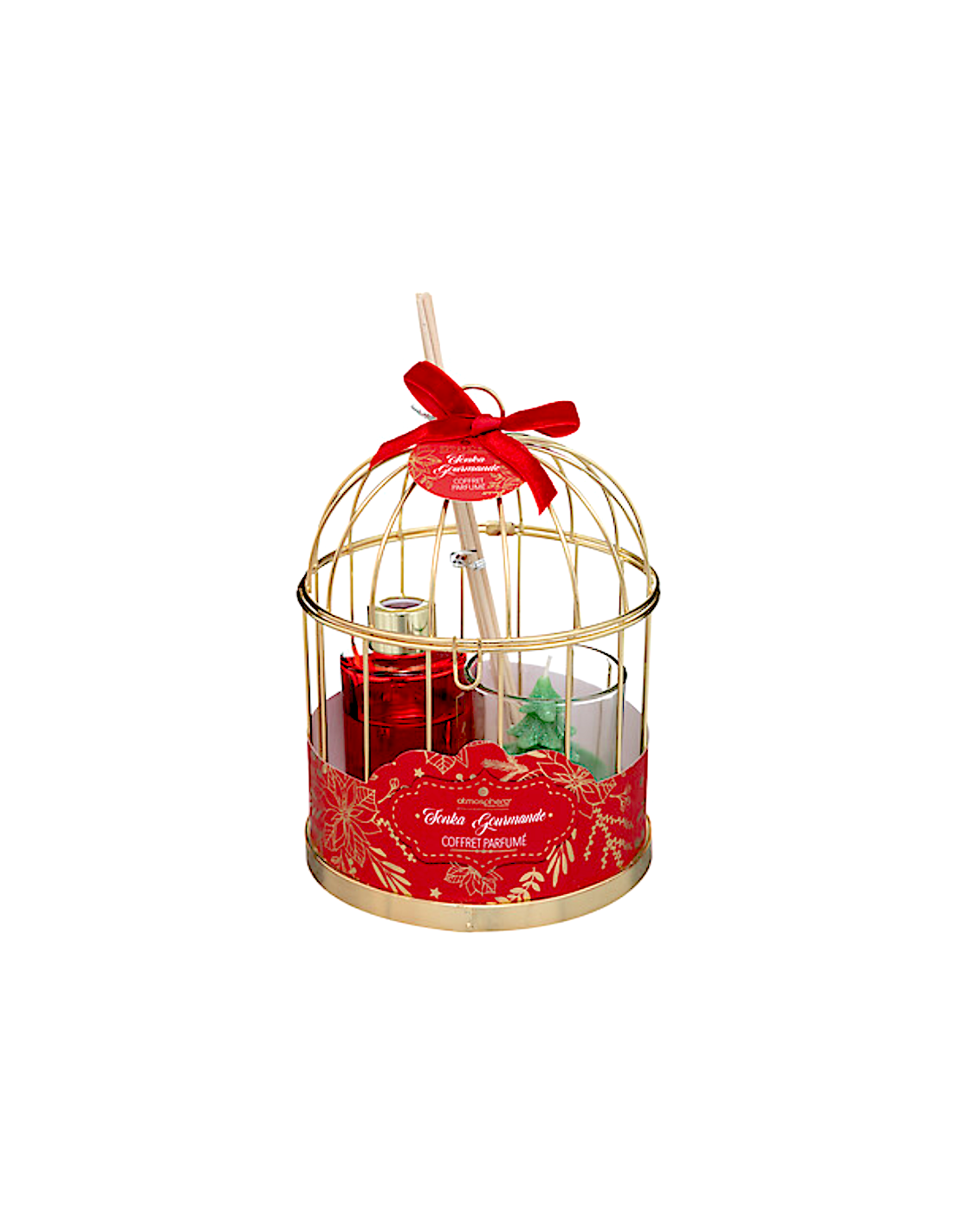 OGGETTISTICA NATALE: vendita online Decorazione set gabbie di Natale Lola 15x15x13,5cm Atmosphera - La magia di Natale a casa...