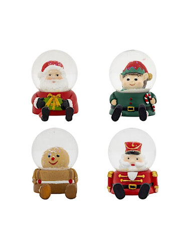 OGGETTISTICA NATALE: vendita online Decorazione pupazzo di Natale in resina con palla assortito - La magia di Natale a casa t...