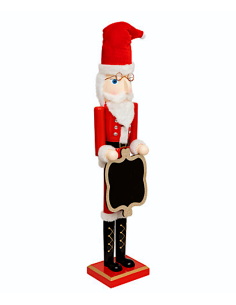 OGGETTISTICA NATALE: vendita online Decorazione schiaccianoci di Natale Babbo Natale H90cm in legno - La magia di Natale a ca...