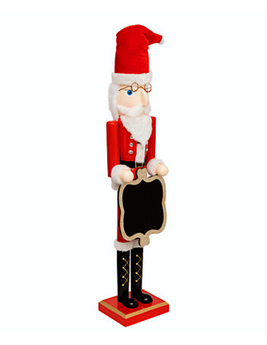 OGGETTISTICA NATALE: vendita online Decorazione schiaccianoci di Natale Babbo Natale H90cm in legno - La magia di Natale a ca...