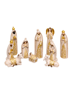 OGGETTISTICA NATALE: vendita online Decorazione presepe di Natale set 10 santoni in resina H20cm - La magia di Natale a casa ...