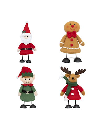 OGGETTISTICA NATALE: vendita online Decorazione personaggio natalizio di Natale su molla H22cm assortito - La magia di Natale...