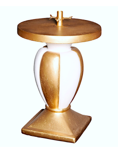 NATALIZIO: vendita online BASE PER ALBERO AVORIO/ORO 46X71CM MAGNESIA in offerta