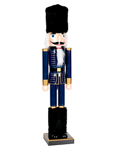 OGGETTISTICA NATALE: vendita online Decorazione schiaccianoci di Natale H61cm blu in legno - La magia di Natale a casa tua in...