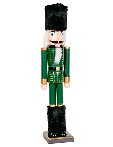 OGGETTISTICA NATALE: vendita online Decorazione schiaccianoci di Natale H30cm verde in legno - La magia di Natale a casa tua ...