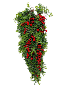 FIORI: vendita online Decorazione tralcio di Natale con bacche e foglie H80cm in PVC - La magia di Natale a casa tua in offerta
