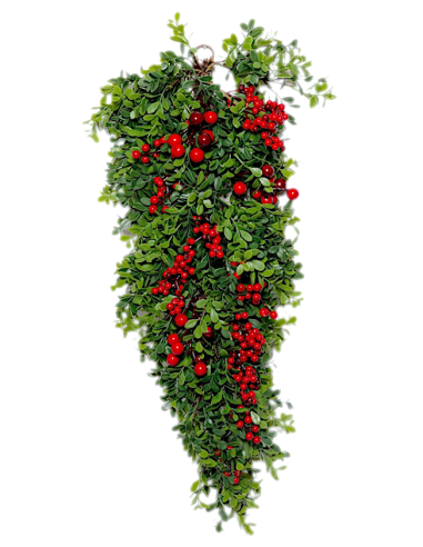 FIORI: vendita online Decorazione tralcio di Natale con bacche e foglie H80cm in PVC - La magia di Natale a casa tua in offerta