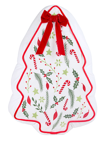 TESSILE: vendita online Decorazione cuscino di Natale a forma di albero H50cm in poliestere - La magia di Natale a casa tua i...