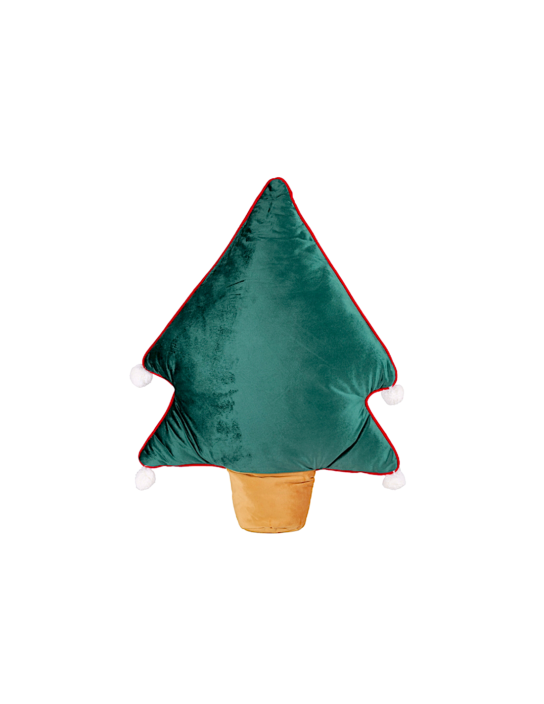TESSILE: vendita online Decorazione cuscino di Natale a forma di albero verde H60cm in poliestere - La magia di Natale a casa...