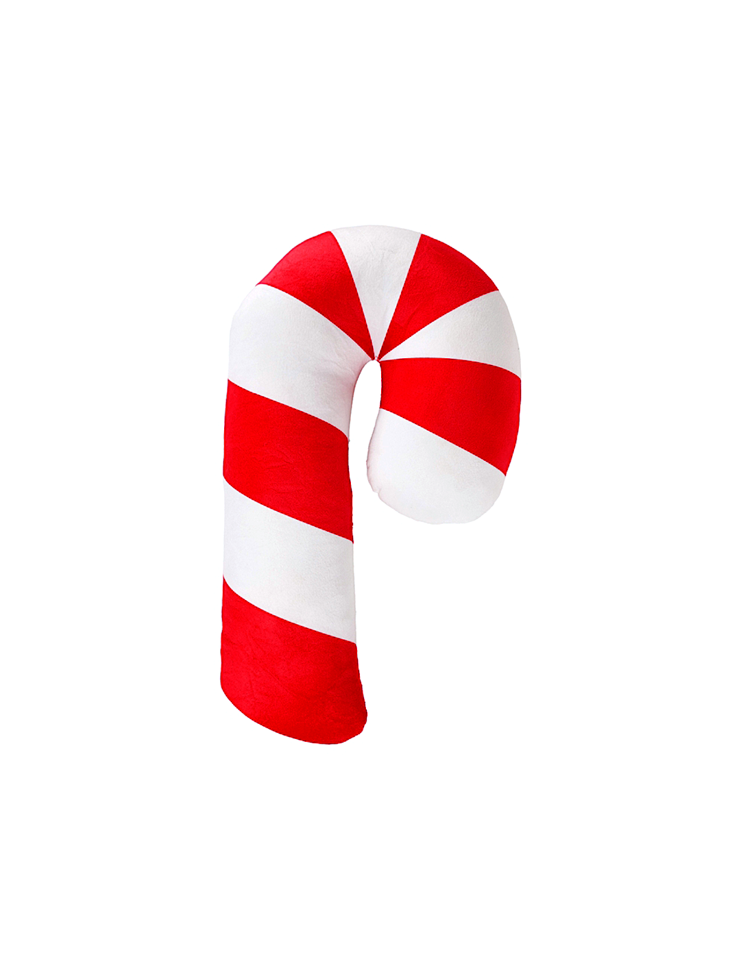 TESSILE: vendita online Decorazione cuscino di Natale a forma di bastoncino H45cm rosso/bianco in poliestere - La magia di Na...
