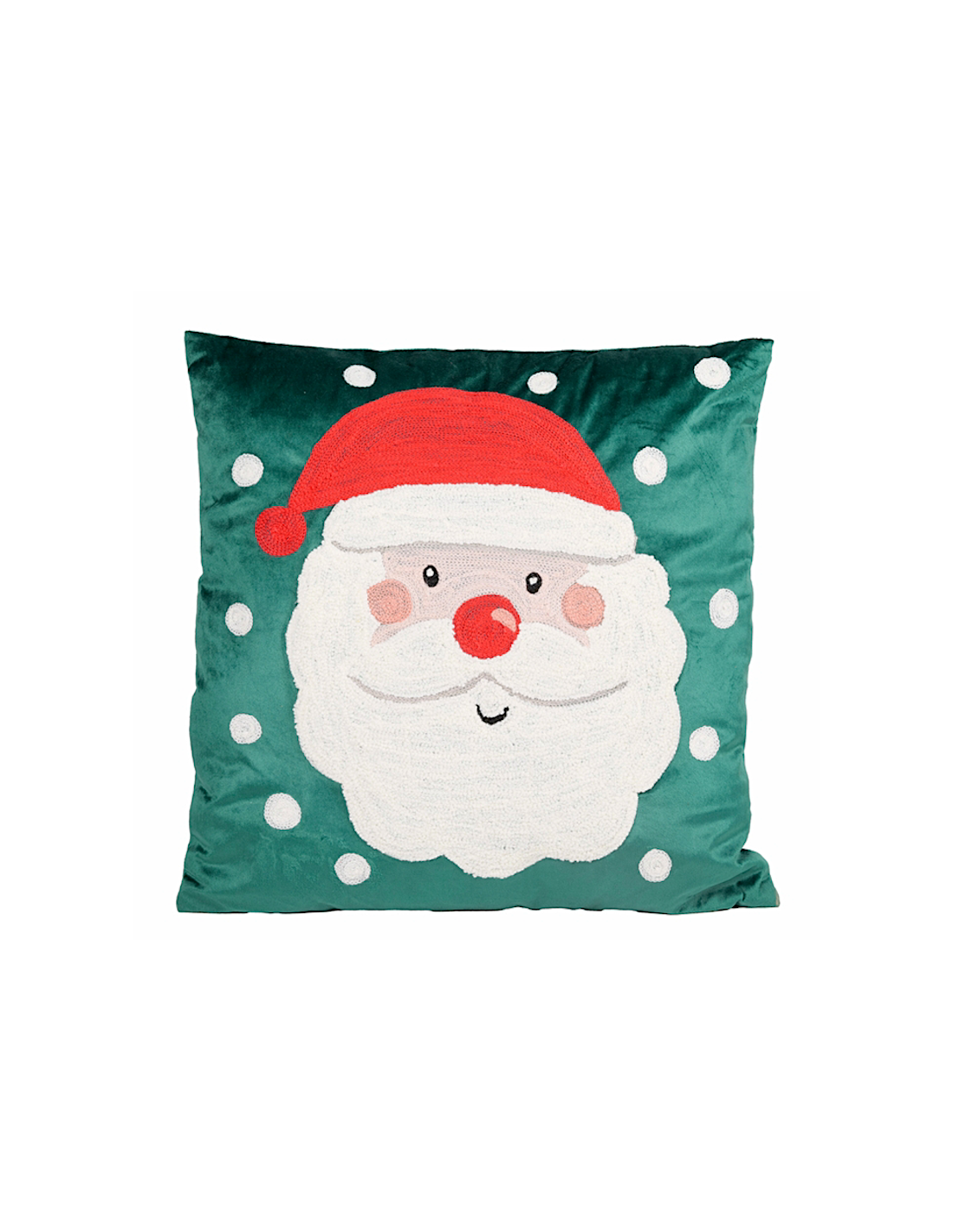 TESSILE: vendita online Decorazione cuscino di Natale 45x45cm con Babbo Natale in poliestere - La magia di Natale a casa tua ...