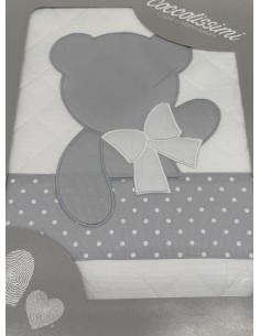 Trapunta Lettino Grigio Baloo in Cotone Morbido | Made in Italy | Shoincasa.it