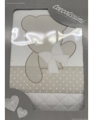 Trapunta Lettino Tortora Baloo in Cotone Morbido | Made in Italy | Shoincas.it