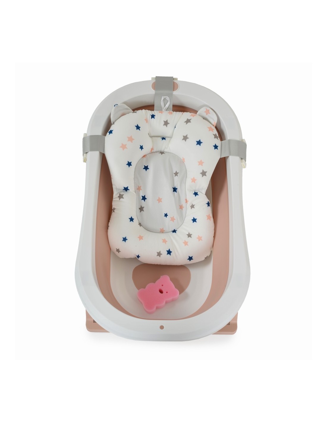 Moni Set Vasca da Bagno Pieghevole Palma Rosa | 3 Pezzi Sicuro e Salvaspazio | Shopincasa.it