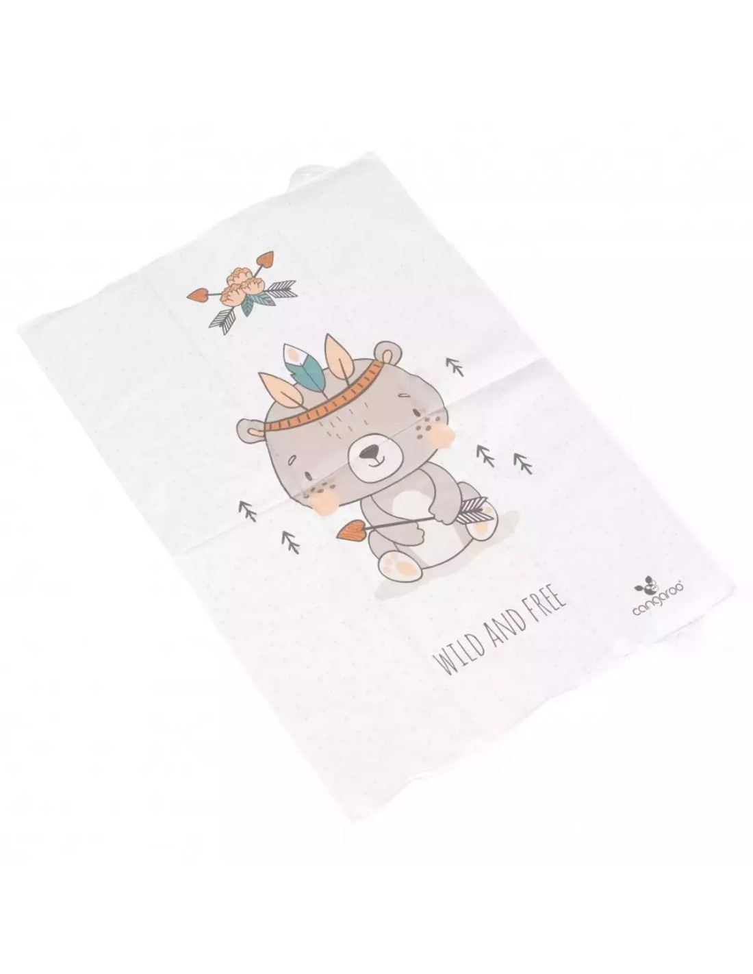 Cangaroo Soft Bear Fasciatoio Pieghevole Bianco 60x40 cm | Morbido e Sicuro | Shopincasa.it