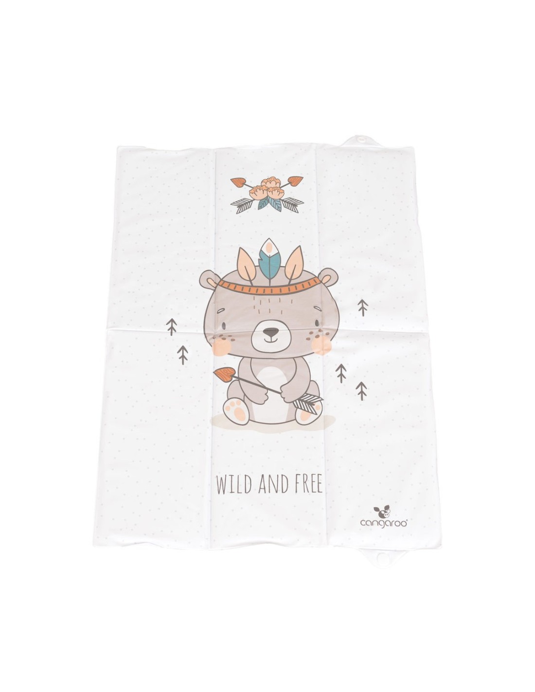 Cangaroo Soft Bear Fasciatoio Pieghevole Bianco 60x40 cm | Morbido e Sicuro | Shopincasa.it