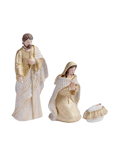 NATIVITA'BERYL 3 FIGURE ORO H17,5CM RESINA
