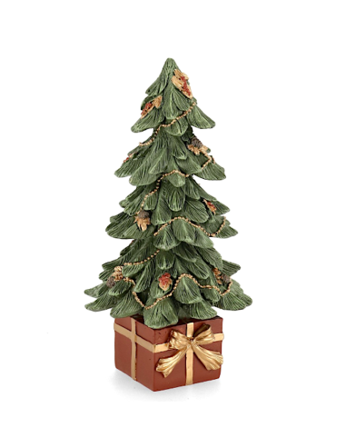 DECORAZIONE PINO JEFF 14X26,5CM RESINA
