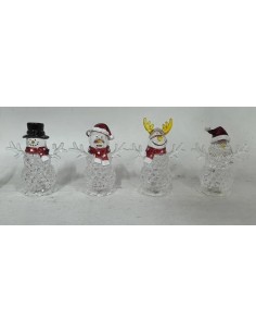 OGGETTISTICA NATALE: vendita online Decorazione figura natalizia di Natale 9x5x11cm assortita con luce LED - La magia di Nata...