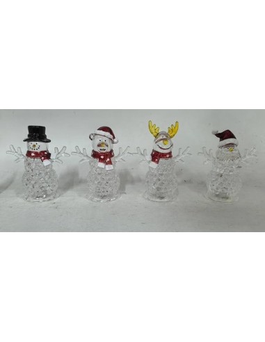 OGGETTISTICA NATALE: vendita online Decorazione figura natalizia di Natale 9x5x11cm assortita con luce LED - La magia di Nata...