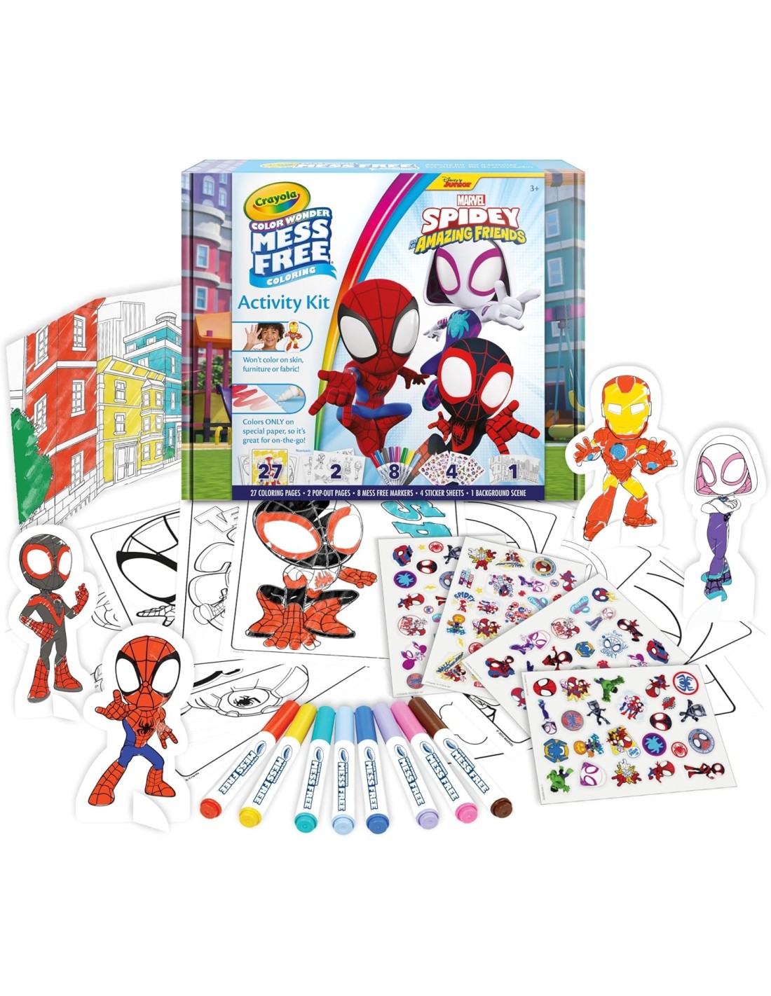 PRESCOLARI: vendita online CRAYOLA, COLOR WONDER, ACTIVITY SET, SPIDEY, 40+ PEZZI, PAGINE DA COLORARE, PENNARELLI SENZA MACCH...