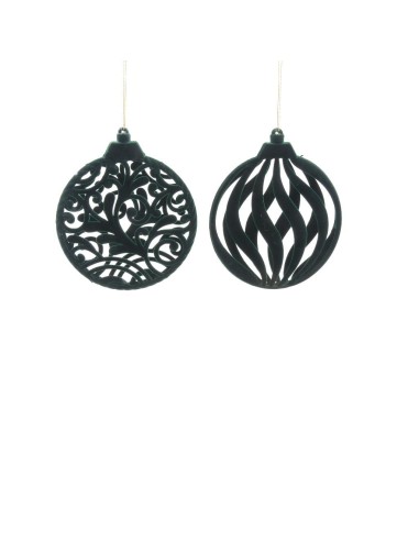 PENDENTE VERDE FLOCCATO PLASTICA 14X17CM ASSORTITO