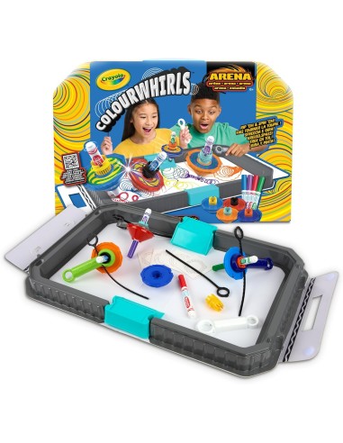 PRESCOLARI: vendita online COLOURWHIRLS, LA TROTTOLA DEI COLORI, ARENA PER SFIDE, 4 TROTTOLE, GIOCO CREATIVO, REGALO PER BAMB...