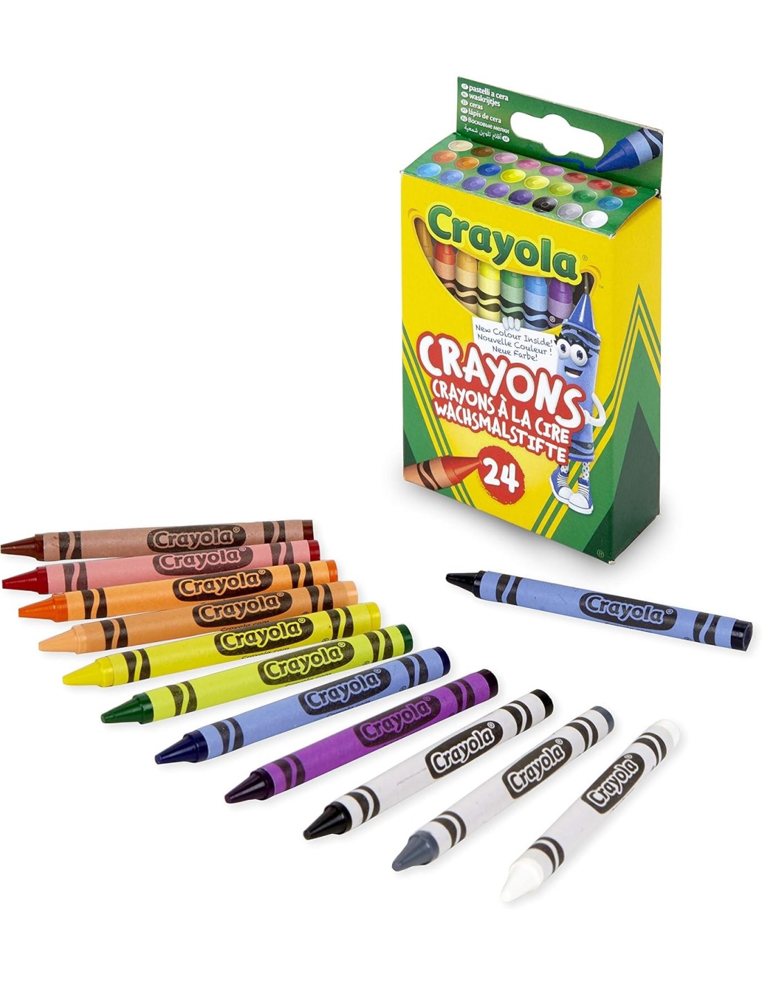 PRESCOLARI: vendita online CRAYOLA, 24 PASTELLI A CERA, CRAYON, CONFEZIONE DA 24 PEZZI, 24 COLORI ASSORTITI, SCUOLA, TEMPO LI...
