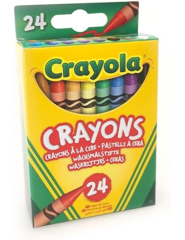 PRESCOLARI: vendita online CRAYOLA, 24 PASTELLI A CERA, CRAYON, CONFEZIONE DA 24 PEZZI, 24 COLORI ASSORTITI, SCUOLA, TEMPO LI...