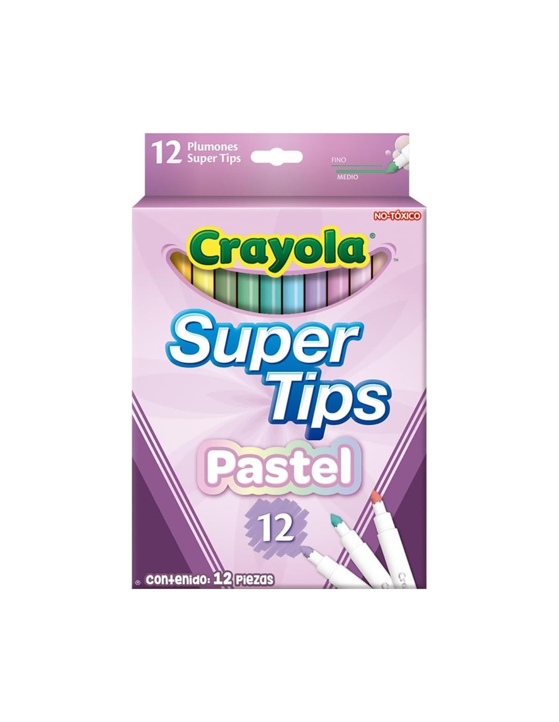 CRAYOLA SUPERTIPS PENNARELLI LAVABILI, 12 COLORI PASTELLATI, SCUOLA E TEMPO LIBERO | Shop in Casa
