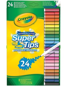 PRESCOLARI: vendita online CRAYOLA, SUPERTIPS, PENNARELLI LAVABILI, PUNTA MEDIA, 24 PEZZI, COLORI ASSORTITI, SCUOLA, TEMPO LI... 2