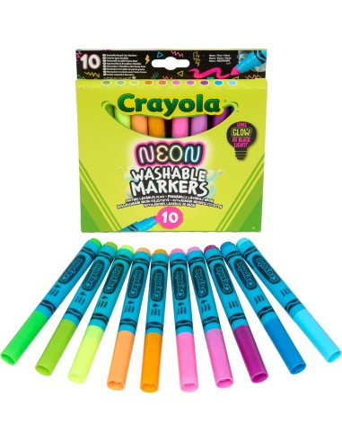 PRESCOLARI: vendita online CRAYOLA, PENNARELLI NEON, SET 10 COLORI BRILLANTI, BAMBINI 3 ANNI+, ARTE, CREATIVITÀ in offerta