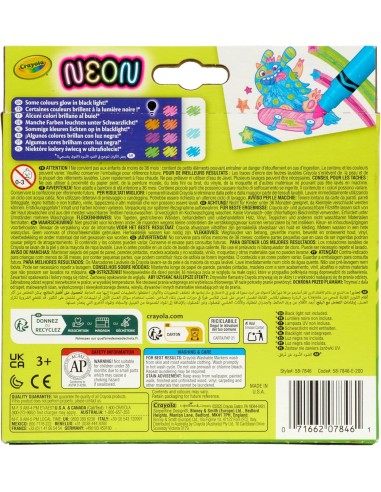 PRESCOLARI: vendita online CRAYOLA, PENNARELLI NEON, SET 10 COLORI BRILLANTI, BAMBINI 3 ANNI+, ARTE, CREATIVITÀ in offerta